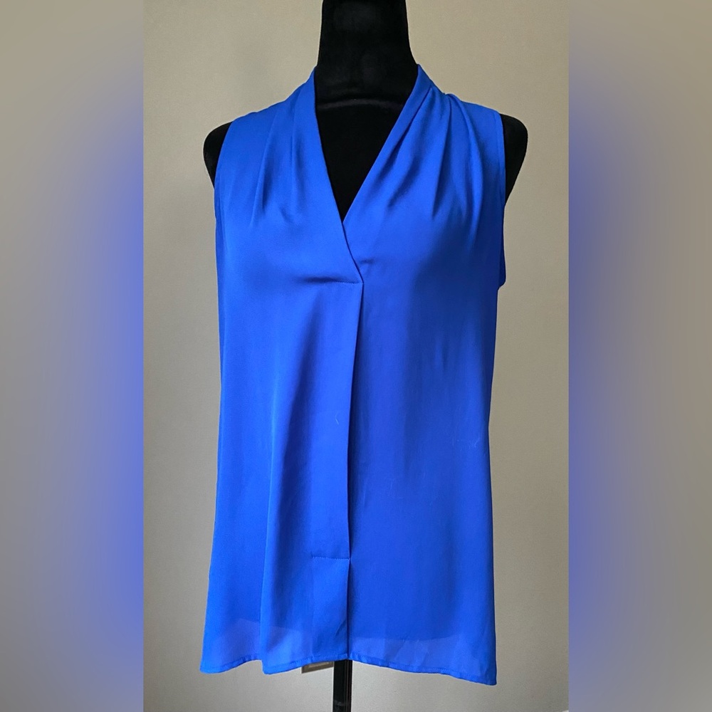 Violet & Claire Royal Blue Sleeveless V Neck Top